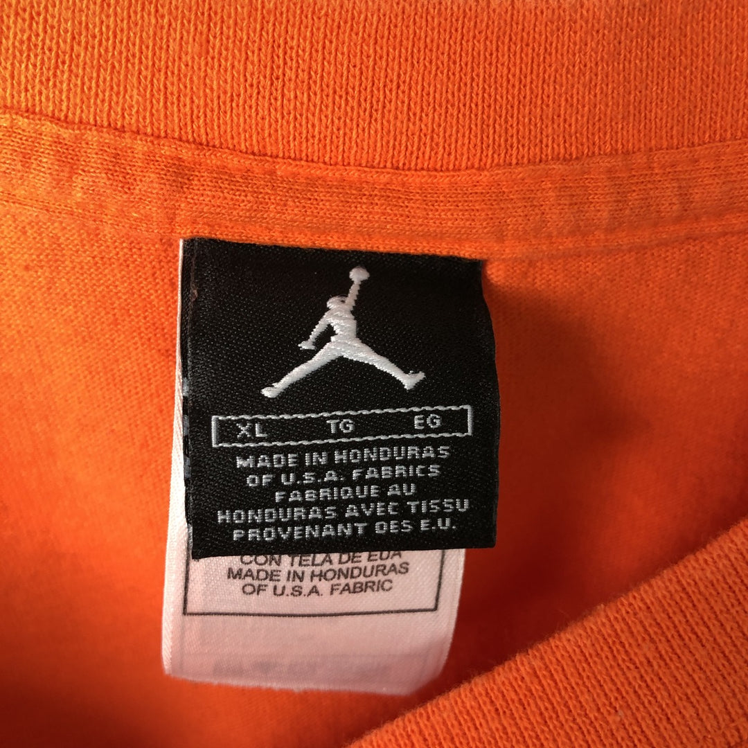 Nike Jordan Brand sports print t-shirt, men's size XL (approx.) cotton orange type Vintage Second Hand