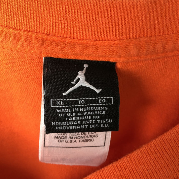 Nike Jordan Brand sports print t-shirt, men's size XL (approx.) cotton orange type Vintage Second Hand