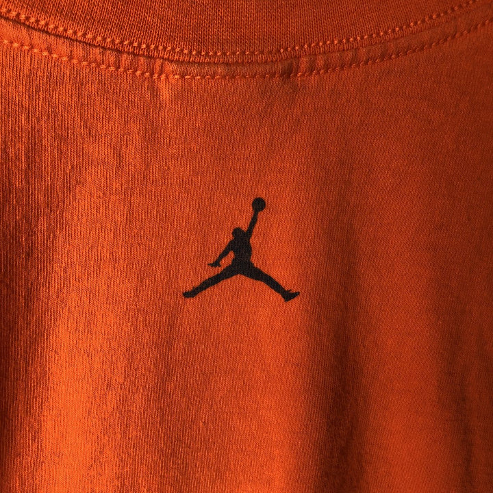 Nike Jordan Brand sports print t-shirt, men's size XL (approx.) cotton orange type Vintage Second Hand
