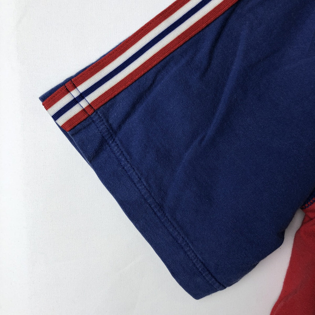 Reebok NFL New York Giants Two-Tone Logo Print T-Shirt (Men's Size L) cotton red type Vintage Second Hand