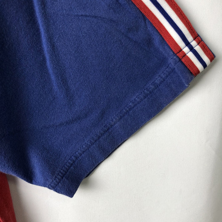 Reebok NFL New York Giants Two-Tone Logo Print T-Shirt (Men's Size L) cotton red type Vintage Second Hand