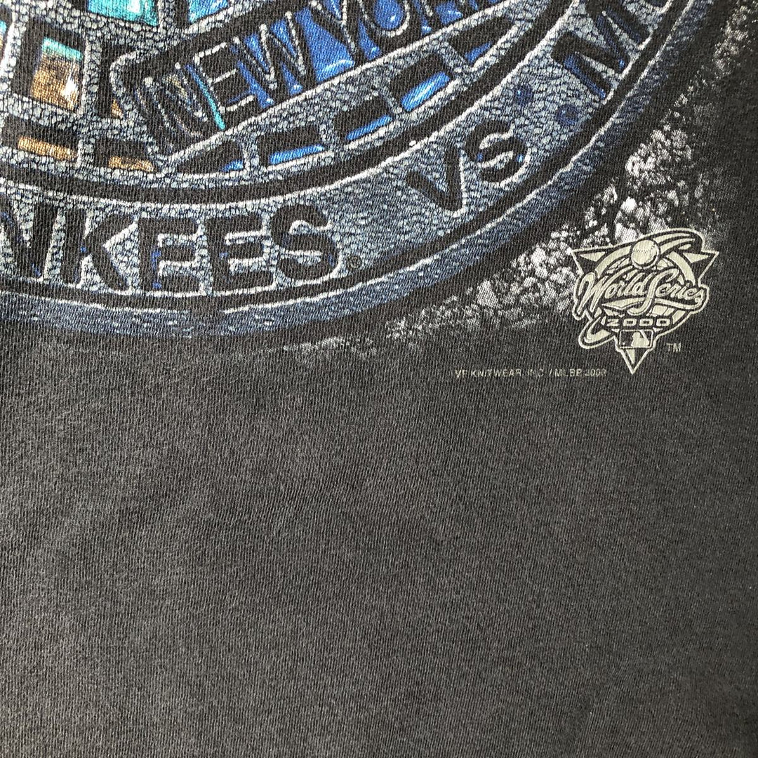 90s-00'S Lee SPORT SUBWAY SERIES sports print T-shirt, men's size XL (approx.) unclear black type Vintage Second Hand