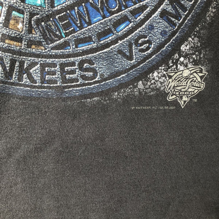 90s-00'S Lee SPORT SUBWAY SERIES sports print T-shirt, men's size XL (approx.) unclear black type Vintage Second Hand