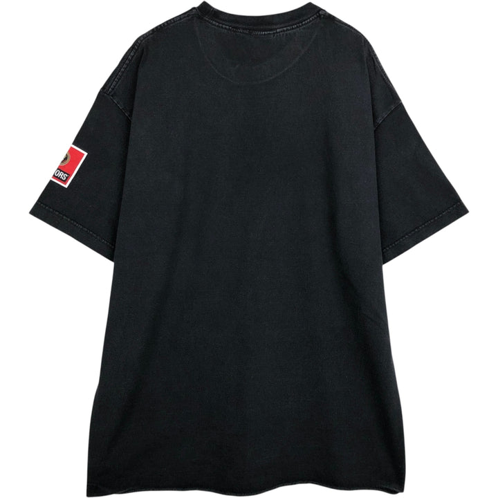 Reebok NHL OTTAWA SENATORS Sports Print T-Shirt, Men's XL (approx.) cotton black type Vintage Second Hand