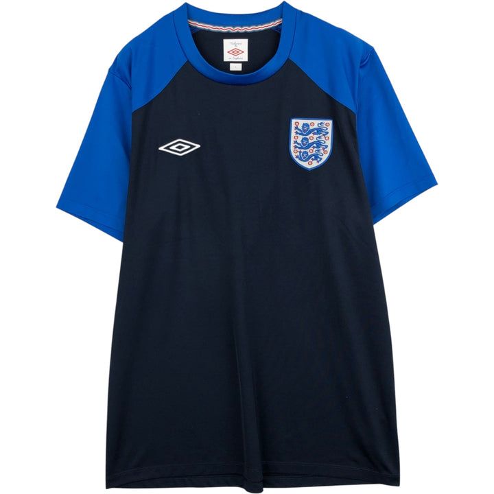 Umbro England national football team game shirt, made in the UK, men's size L equivalent. polyester blue type Vintage Second Hand