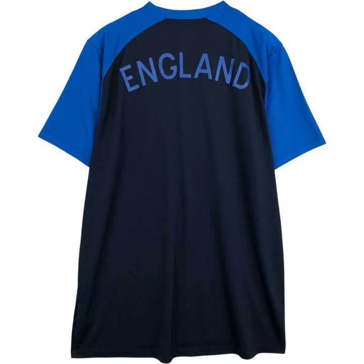 Umbro England national football team game shirt, made in the UK, men's size L equivalent. polyester blue type Vintage Second Hand