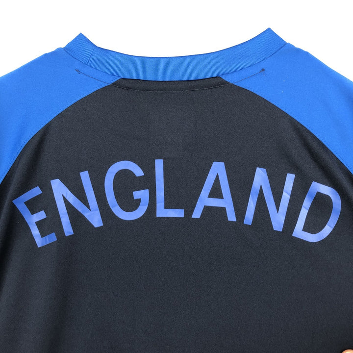 Umbro England national football team game shirt, made in the UK, men's size L equivalent. polyester blue type Vintage Second Hand