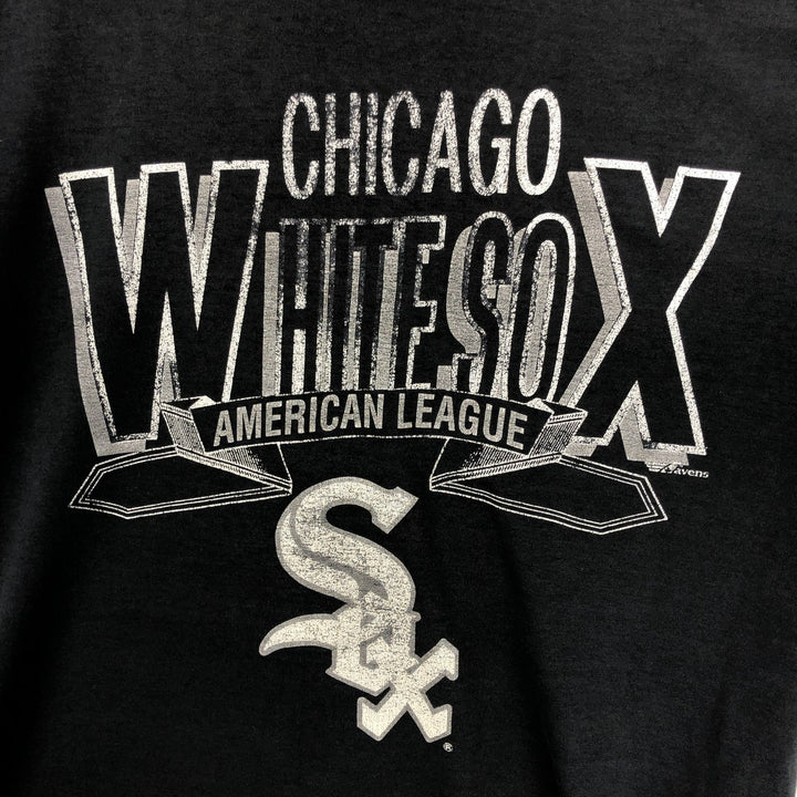 90'S MLB Chicago White Sox sports print t-shirt, men's size L equivalent, vintage. unclear black type Vintage Second Hand