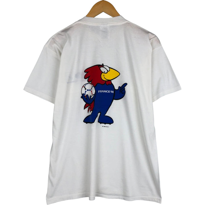 1990'S MARS FIFA World Cup France Sports Print T-Shirt, Men's Size M (Equivalent), Vintage cotton white type Vintage Second Hand