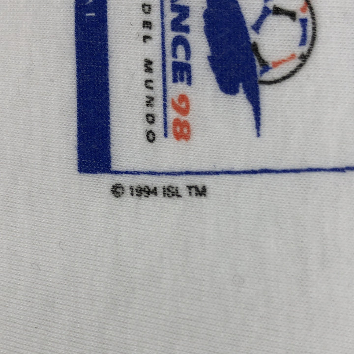 1990'S MARS FIFA World Cup France Sports Print T-Shirt, Men's Size M (Equivalent), Vintage cotton white type Vintage Second Hand
