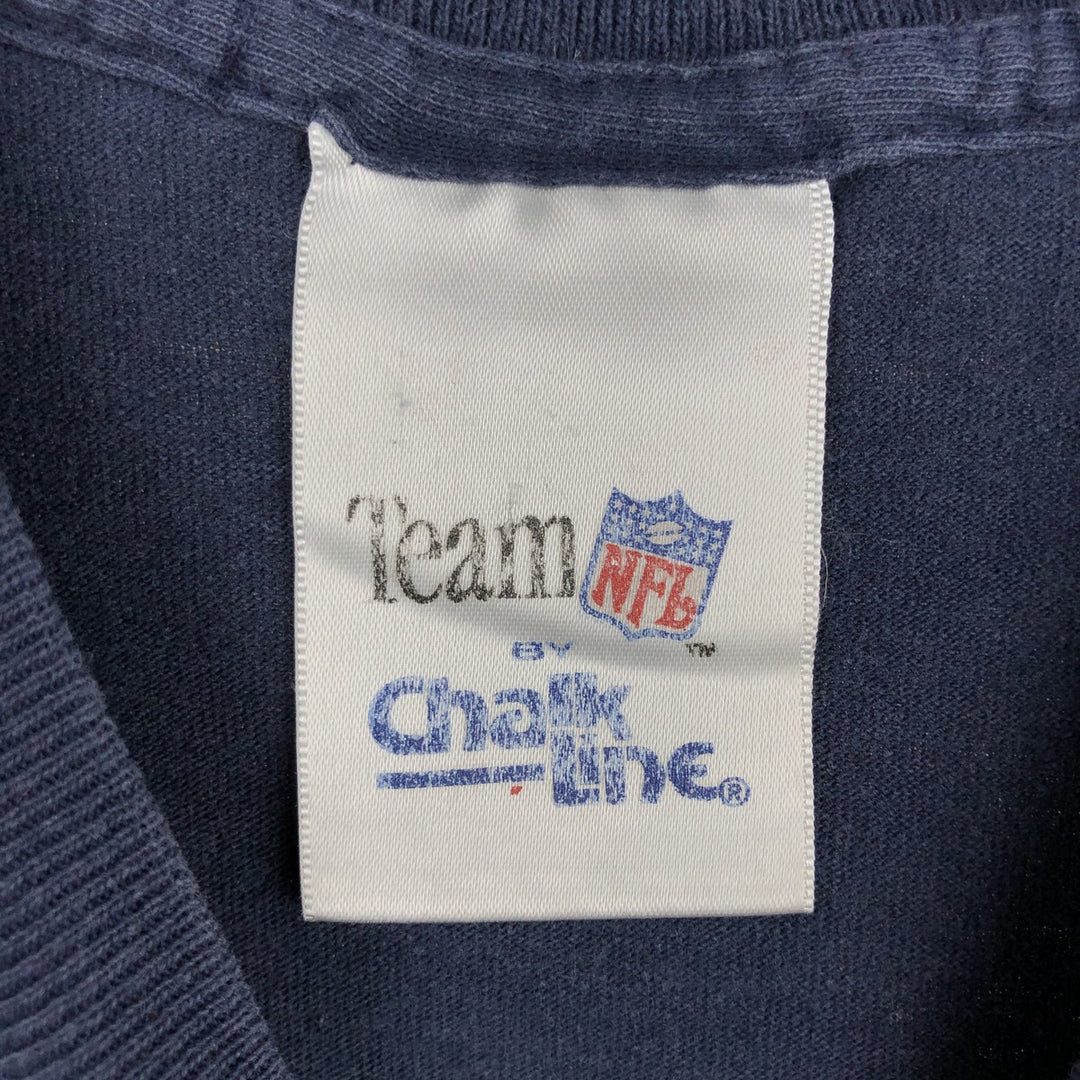 NFL Dallas Cowboys sports print T-shirt, Made in USA, Men's size L (approx.) cotton navy blue type Vintage Second Hand