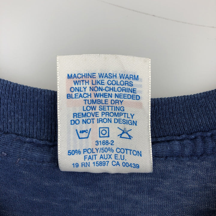 MLB MINNESOTA TWINS Sports Print T-Shirt, Made in USA, Men's Size M (approx.) cotton blue type Vintage Second Hand