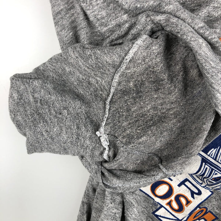 90'S LOGO 7 NFL DENVER BRONCOS Sports Print T-Shirt, Made in USA, Men's Size L (Equivalent), Vintage cotton gray type Vintage Second Hand