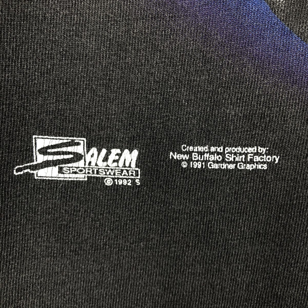 90'S SALEM NHL Pittsburgh Penguins Sports Print T-Shirt, Made in USA, Men's XL equivalent, Vintage cotton Charcoal Vintage Second Hand