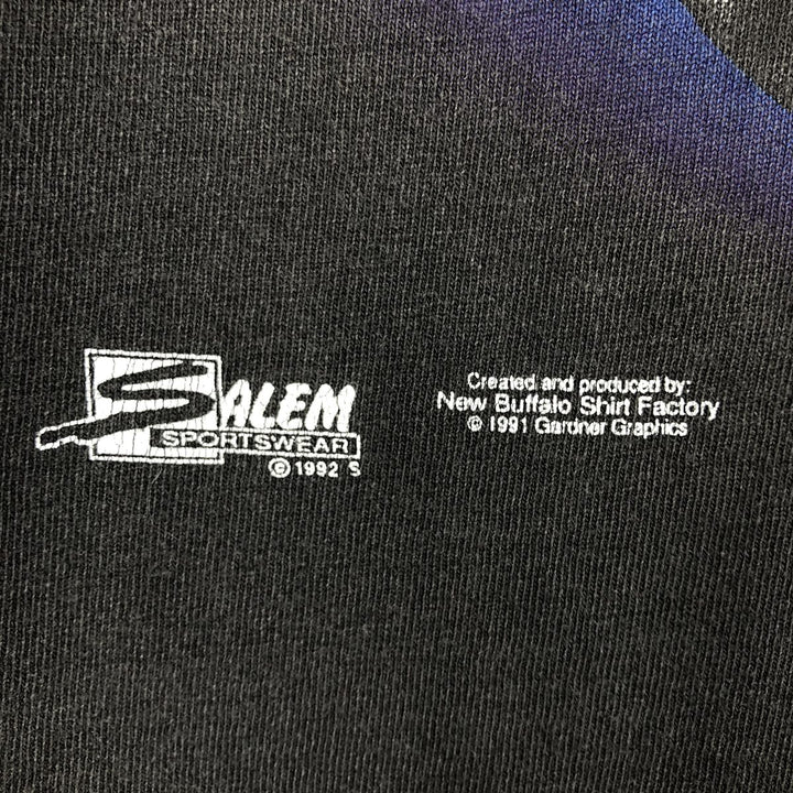 90'S SALEM NHL Pittsburgh Penguins Sports Print T-Shirt, Made in USA, Men's XL equivalent, Vintage cotton Charcoal Vintage Second Hand