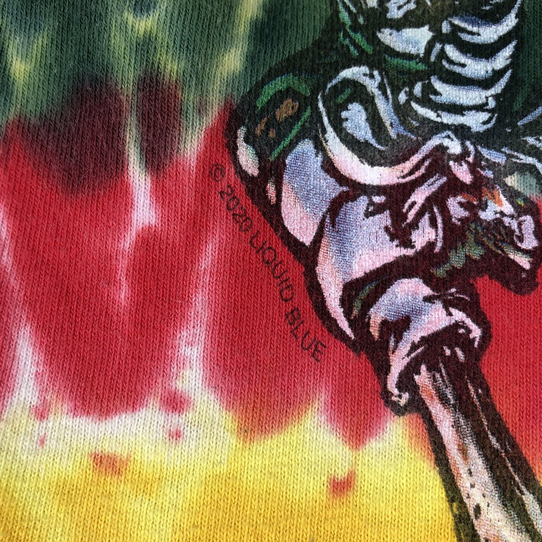 LITHUANIA BASKETBALL Tie-dye Pattern Sports Print T-shirt (Men's Size L) cotton yellow type Vintage Second Hand
