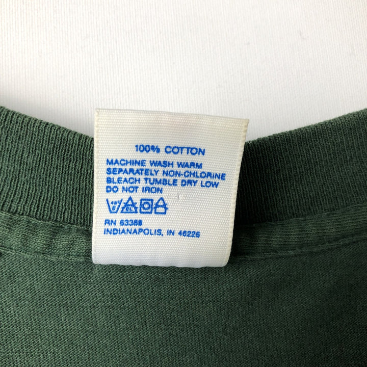 90'S Logo Seven NFL Green Bay Packers Sports Print T-Shirt, Made in USA, Men's Size L (Equivalent), Vintage cotton Green type dark green Vintage Second Hand