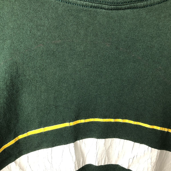 90'S Logo Seven NFL Green Bay Packers Sports Print T-Shirt, Made in USA, Men's Size L (Equivalent), Vintage cotton Green type dark green Vintage Second Hand