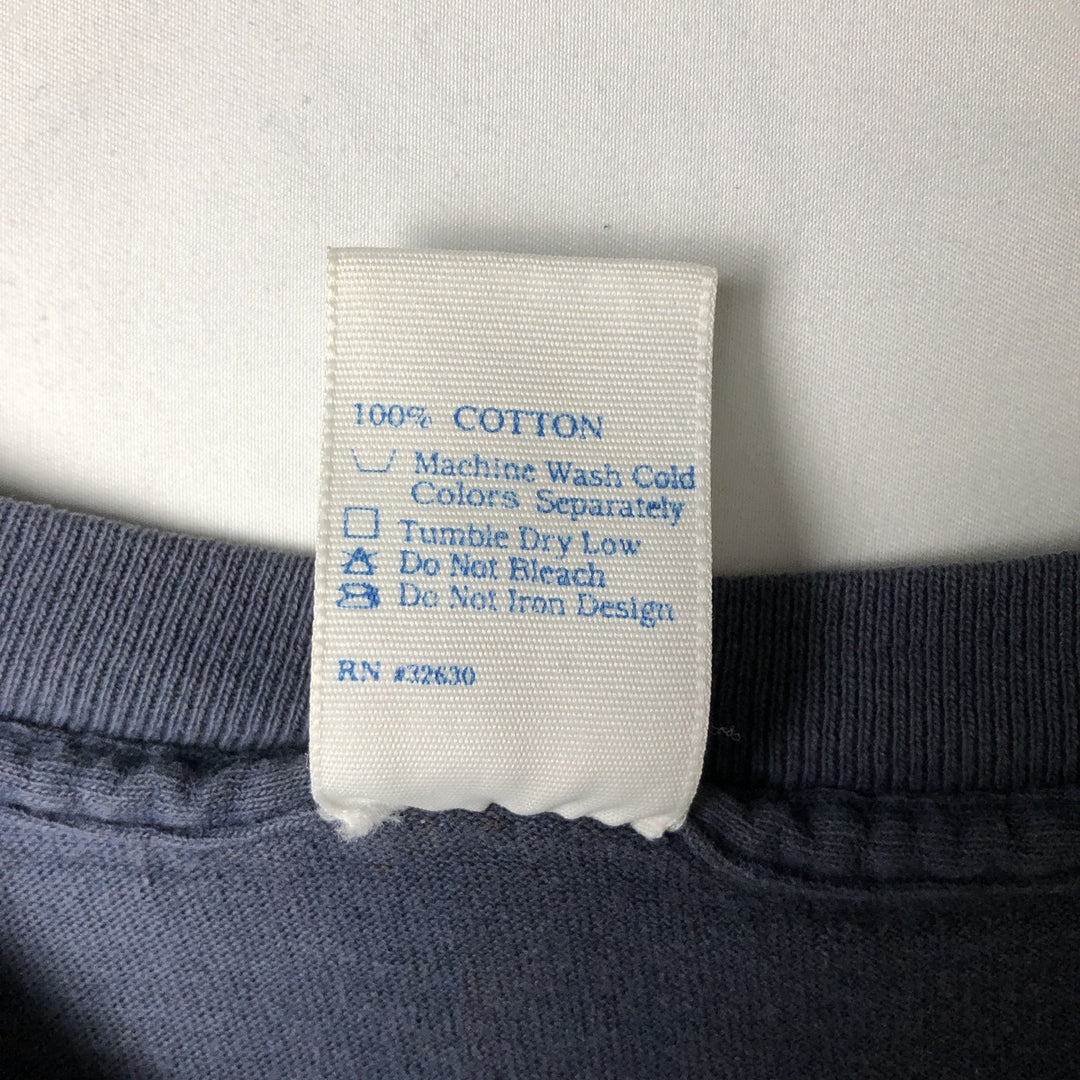 90'S ARTEX MLB BOSTON RED SOX Sports Print T-Shirt, Made in USA, Men's Size L (approx.), Vintage cotton navy blue type Vintage Second Hand