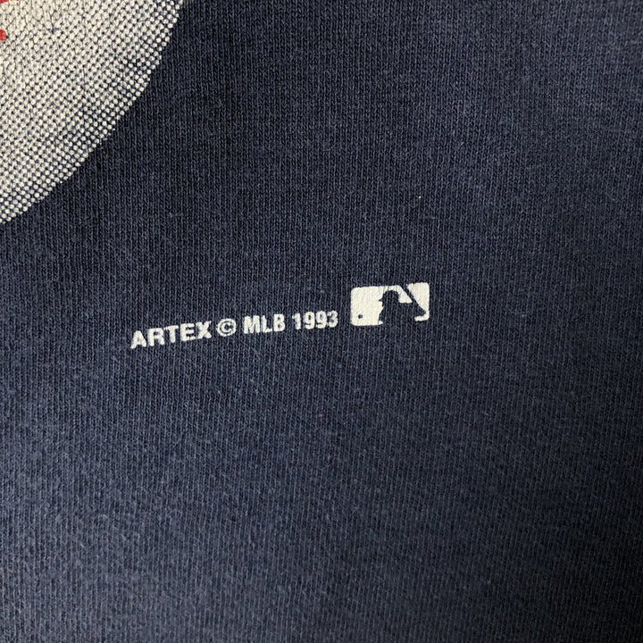 90'S ARTEX MLB BOSTON RED SOX Sports Print T-Shirt, Made in USA, Men's Size L (approx.), Vintage cotton navy blue type Vintage Second Hand