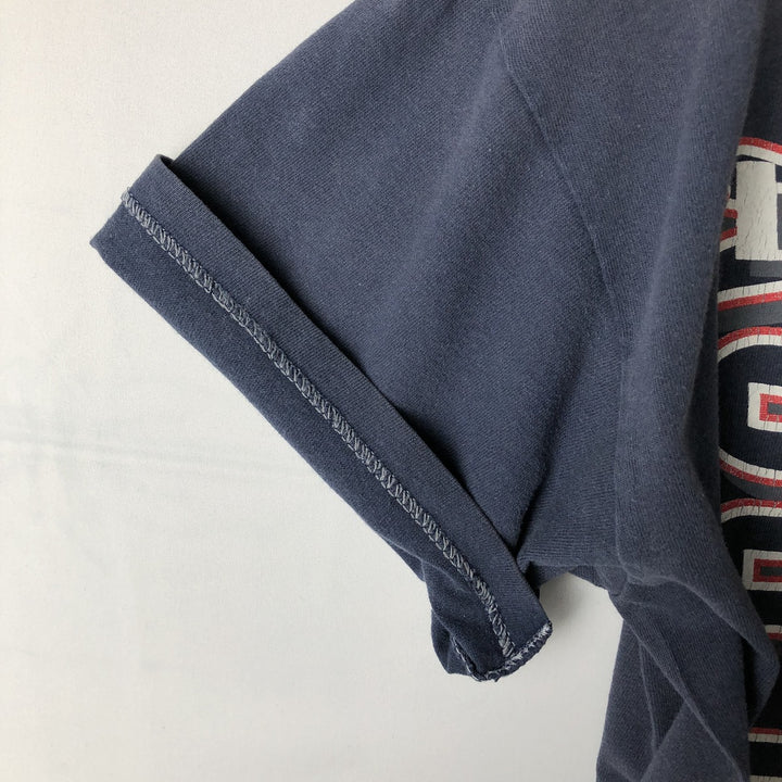 90'S ARTEX MLB BOSTON RED SOX Sports Print T-Shirt, Made in USA, Men's Size L (approx.), Vintage cotton navy blue type Vintage Second Hand