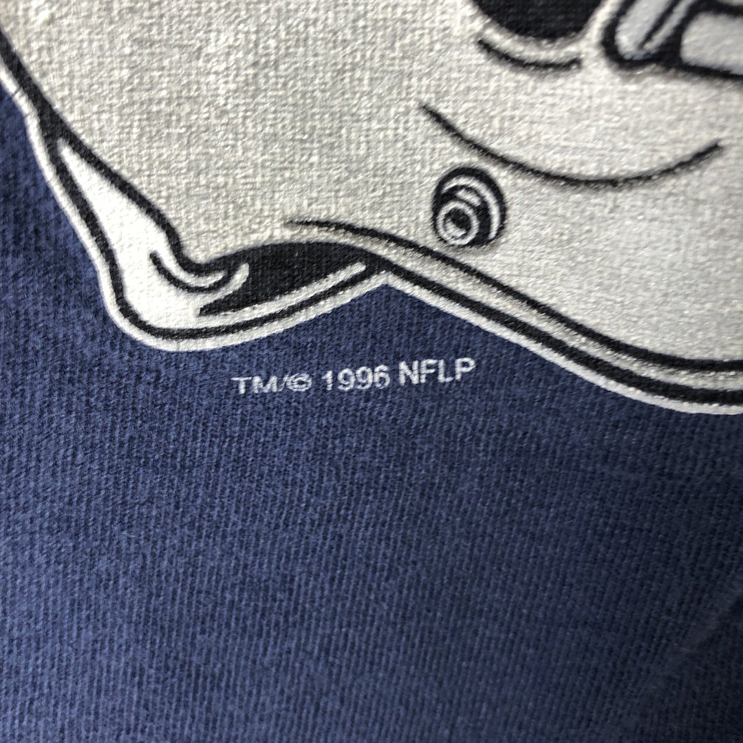 90'S ChampKnit NFL Dallas Cowboys Sports Print T-Shirt, Made in USA, Men's Size M (Equivalent), Vintage cotton navy blue type Vintage Second Hand