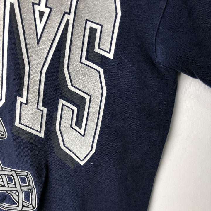90'S ChampKnit NFL Dallas Cowboys Sports Print T-Shirt, Made in USA, Men's Size M (Equivalent), Vintage cotton navy blue type Vintage Second Hand