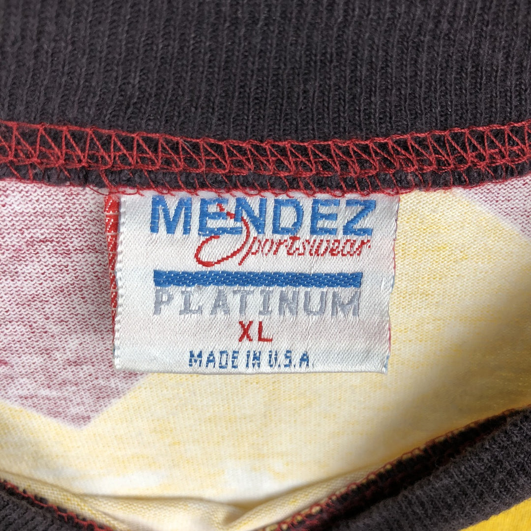MENDEZ NFL Washington Redskins All-Over Print Sports Print T-Shirt, Made in USA, Men's XL Equivalent cotton red type Vintage Second Hand