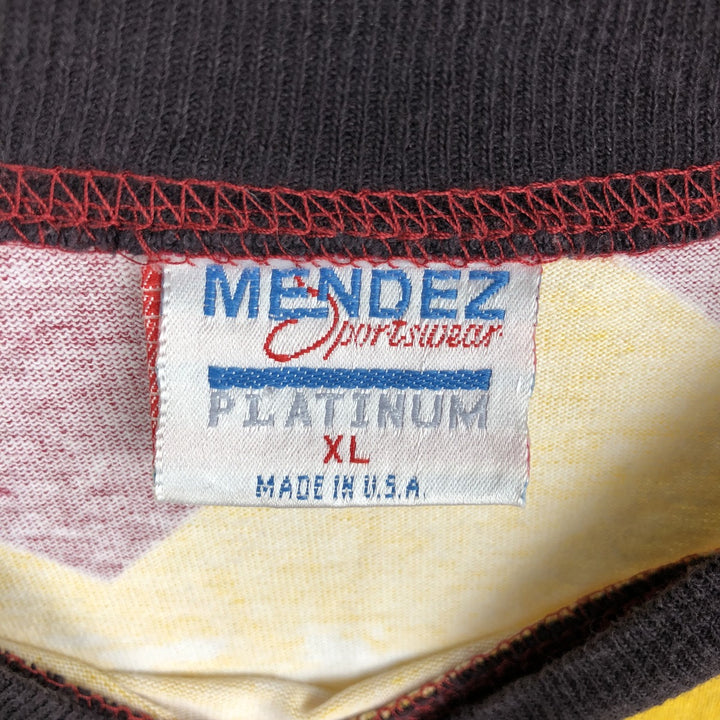MENDEZ NFL Washington Redskins All-Over Print Sports Print T-Shirt, Made in USA, Men's XL Equivalent cotton red type Vintage Second Hand