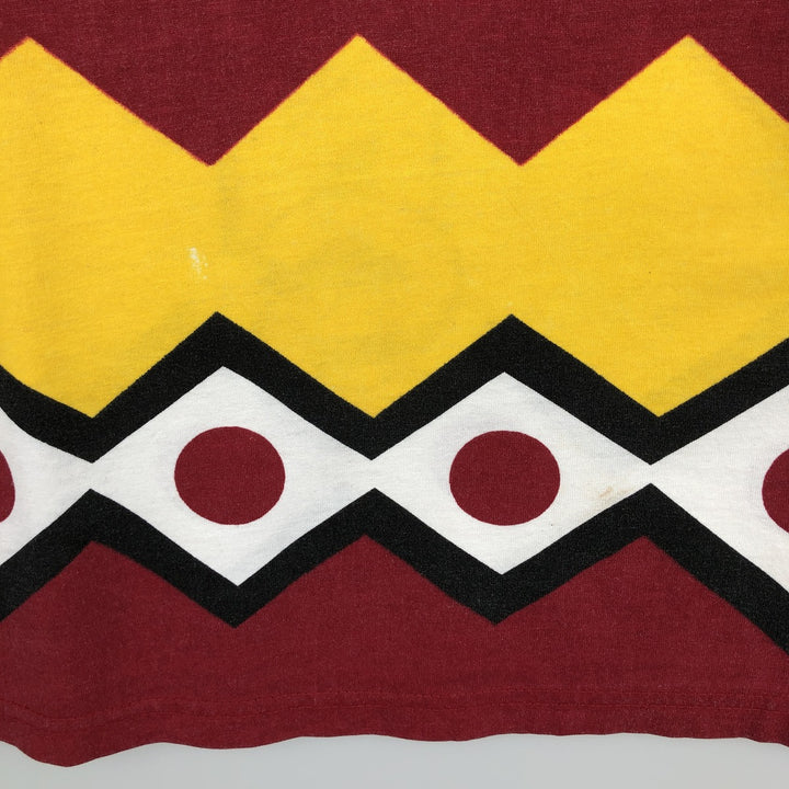 MENDEZ NFL Washington Redskins All-Over Print Sports Print T-Shirt, Made in USA, Men's XL Equivalent cotton red type Vintage Second Hand