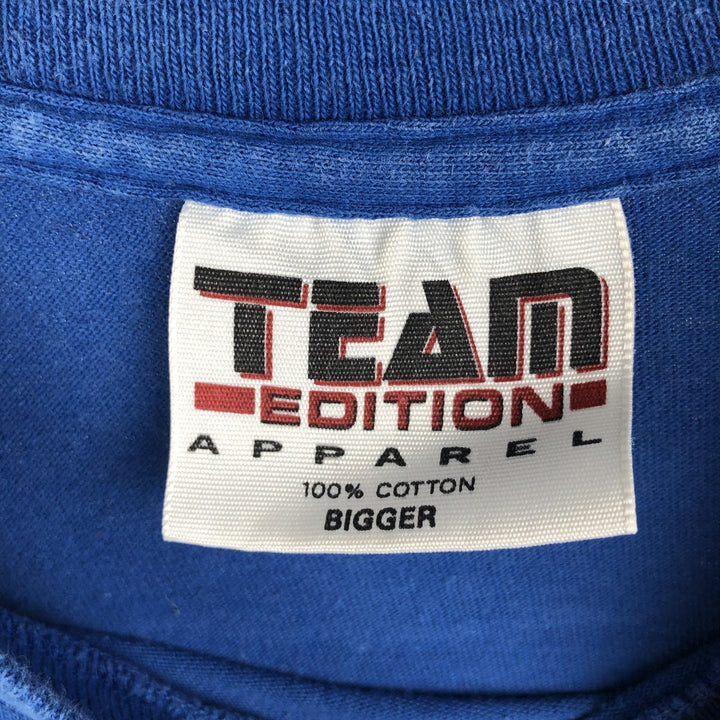 90'S TEAM EDITION APPAREL College T-shirt, Made in USA, Men's XL equivalent, Vintage cotton blue type Vintage Second Hand