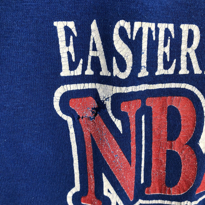 90'S Trench NBA Detroit Pistons Sports Print T-Shirt, Made in USA, Men's XL equivalent, Vintage polyester blue type Vintage Second Hand