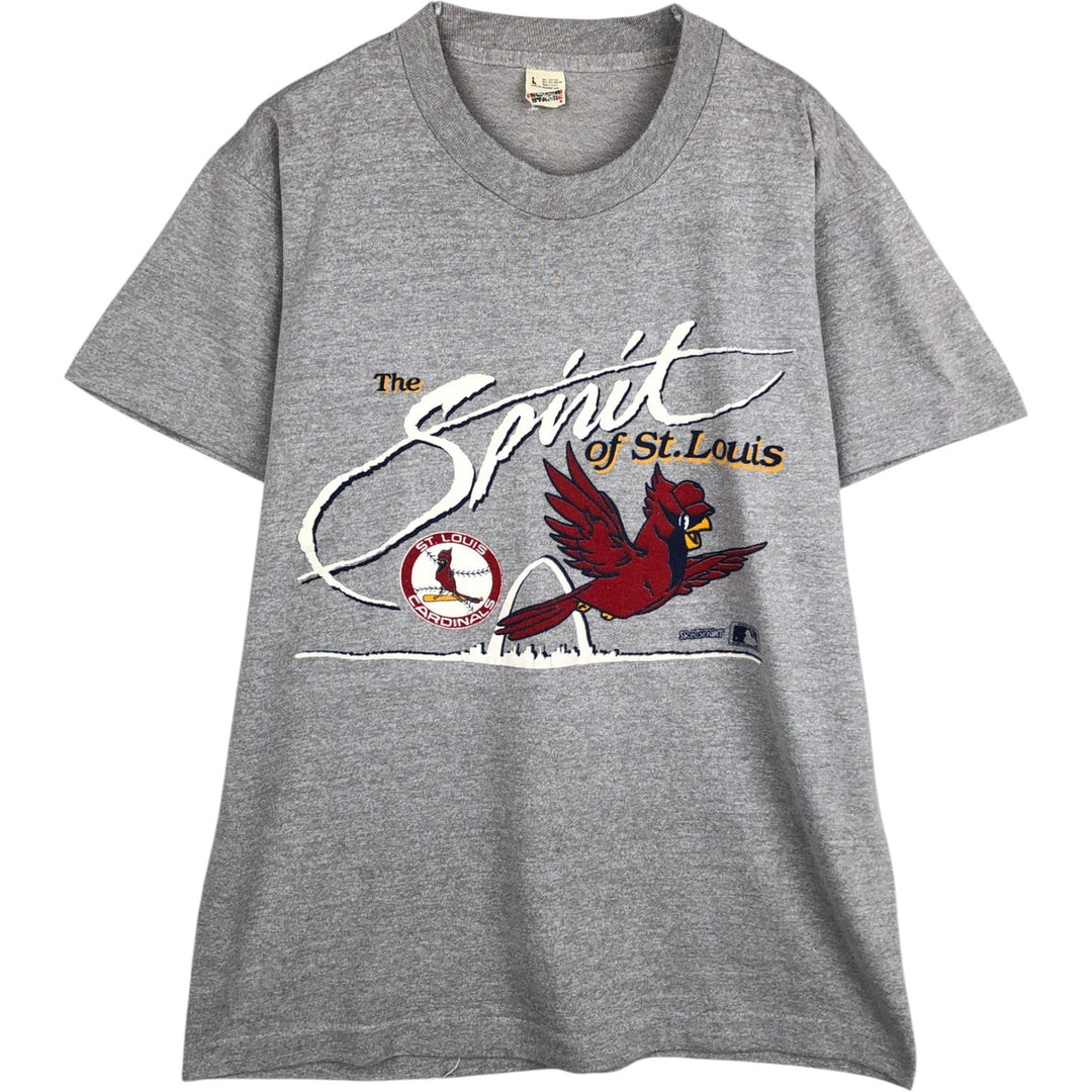 80s-90'S Screen Stars MLB St. Louis Cardinals Sports Print T-Shirt, Made in USA, Men's Size L (approx.), Vintage cotton gray type Vintage Second Hand