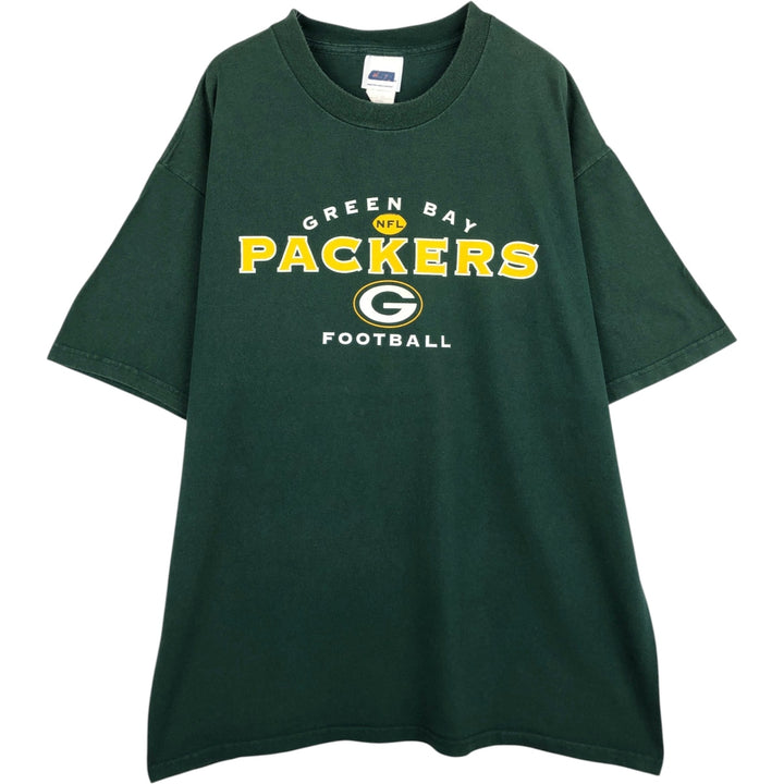 CSA NFL Green Bay Packers Sports T-Shirt, Made in USA, Men's Size L (approx.) cotton green type Vintage Second Hand