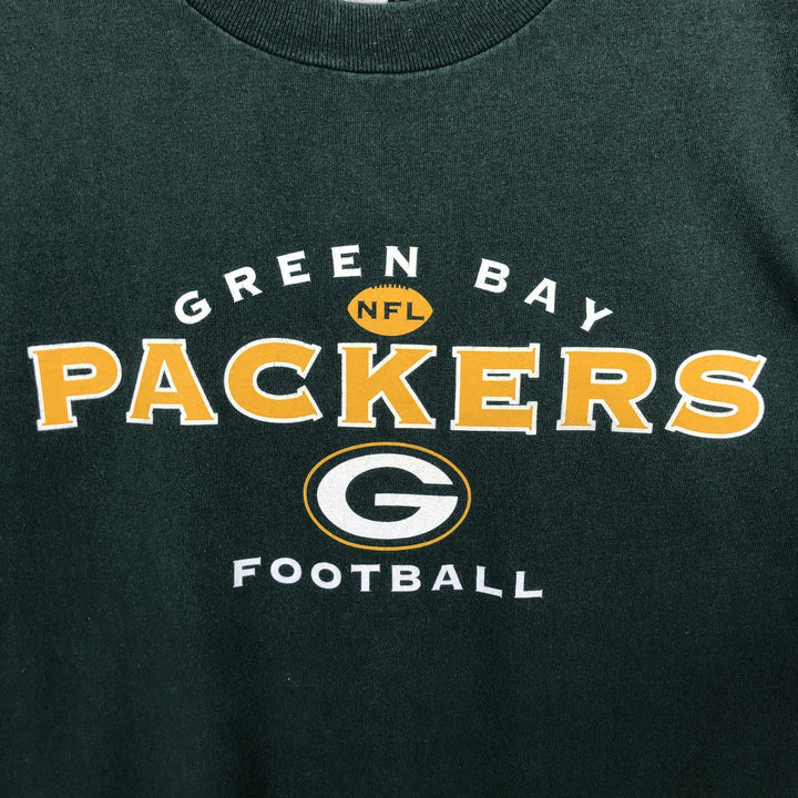 CSA NFL Green Bay Packers Sports T-Shirt, Made in USA, Men's Size L (approx.) cotton green type Vintage Second Hand