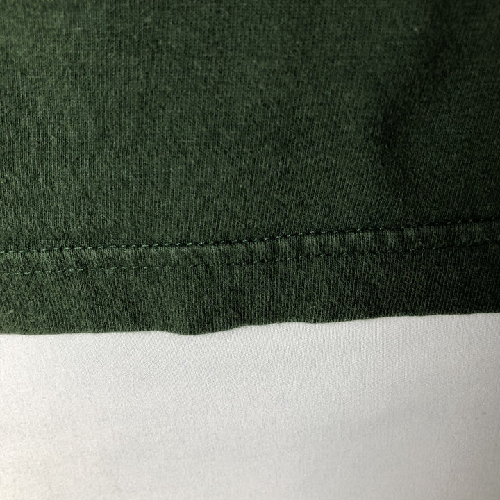 THE EDGE NFL GREEN BAY PACKERS Green Bay Packers Henley Neck Logo T-Shirt (Men's Size L) cotton green type Vintage Second Hand