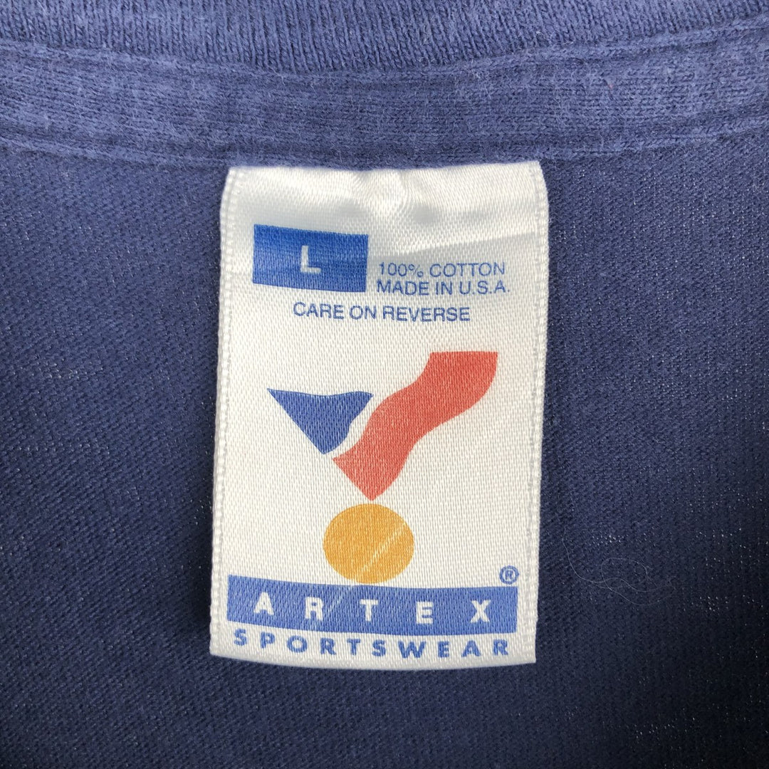 90'S ARTEX NFL Dallas Cowboys Sports Print T-Shirt, Made in USA, Men's Size L (approx.), Vintage cotton navy blue type Vintage Second Hand