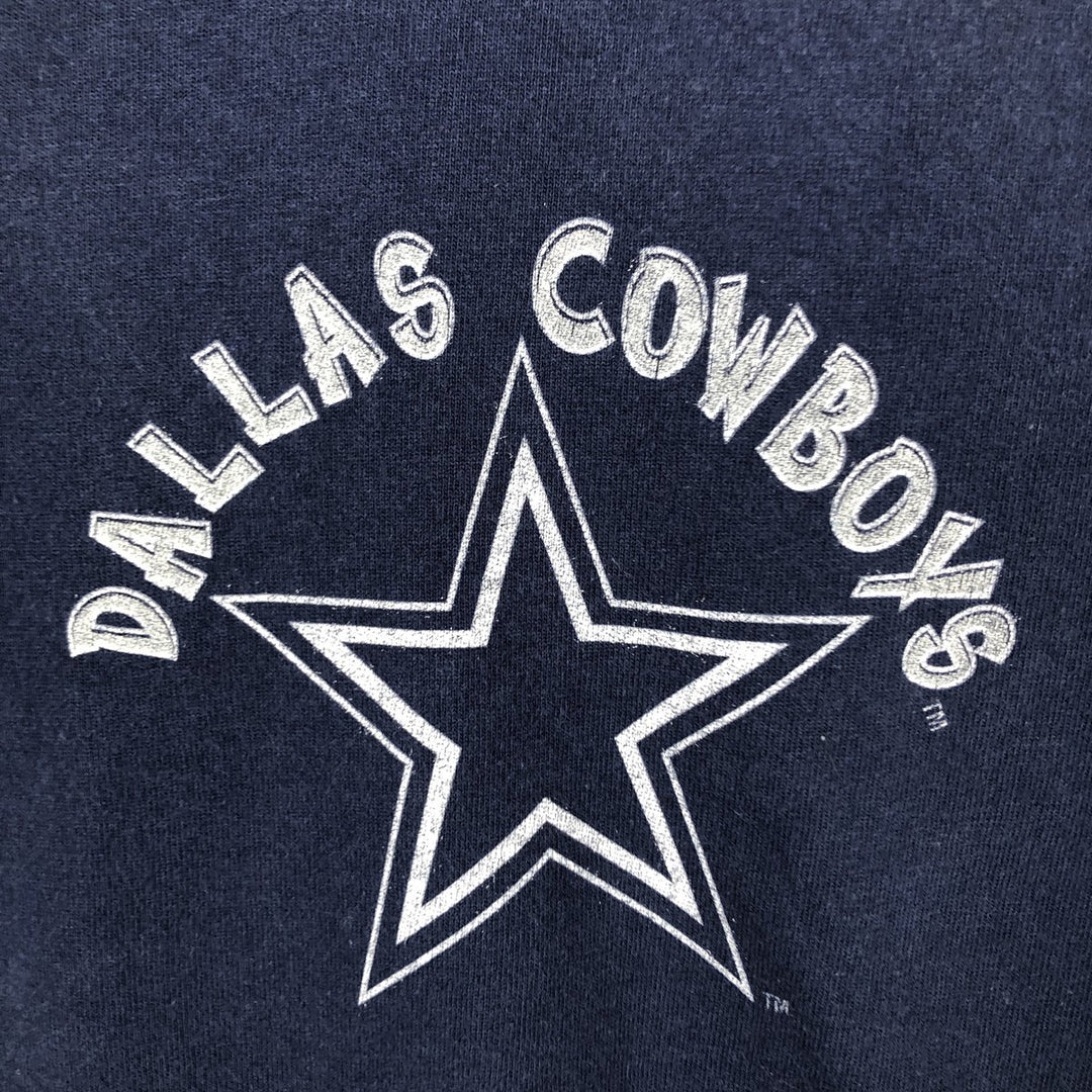90'S ARTEX NFL Dallas Cowboys Sports Print T-Shirt, Made in USA, Men's Size L (approx.), Vintage cotton navy blue type Vintage Second Hand