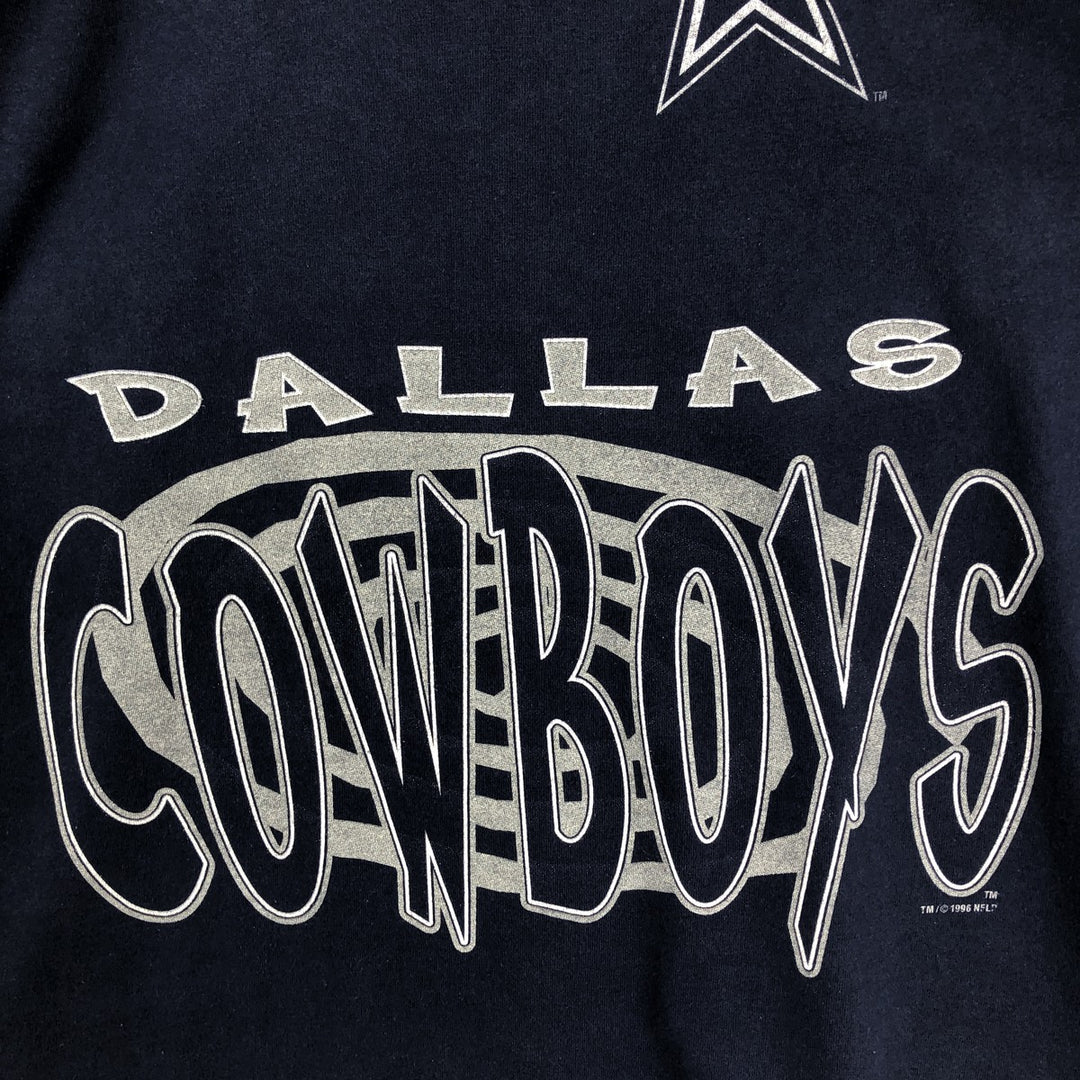 90'S ARTEX NFL Dallas Cowboys Sports Print T-Shirt, Made in USA, Men's Size L (approx.), Vintage cotton navy blue type Vintage Second Hand