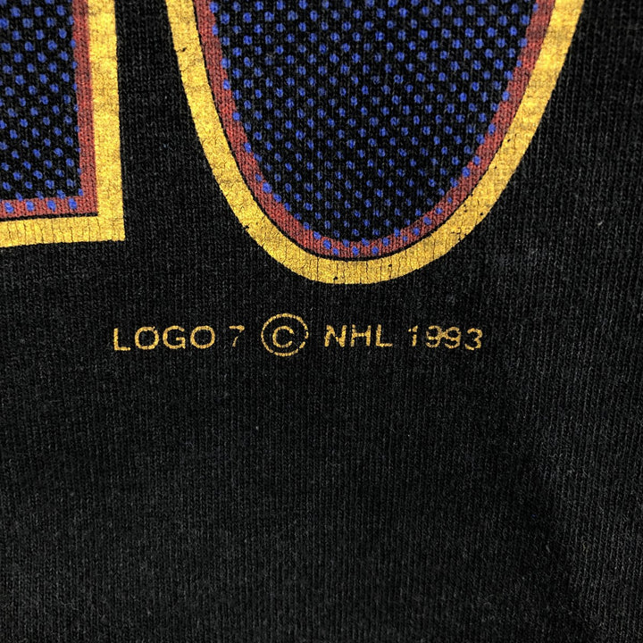 90'S LOGO7 NHL ST. LOUIS BLUES Logo Print T-Shirt, Men's Size M (Equivalent), Vintage cotton black type Vintage Second Hand