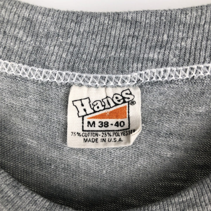 70s-80'S Hanes NFL Philadelphia Eagles Triangle Tag Logo Print T-Shirt, Made in USA, Men's Size M (approx.) cotton gray type Vintage Second Hand