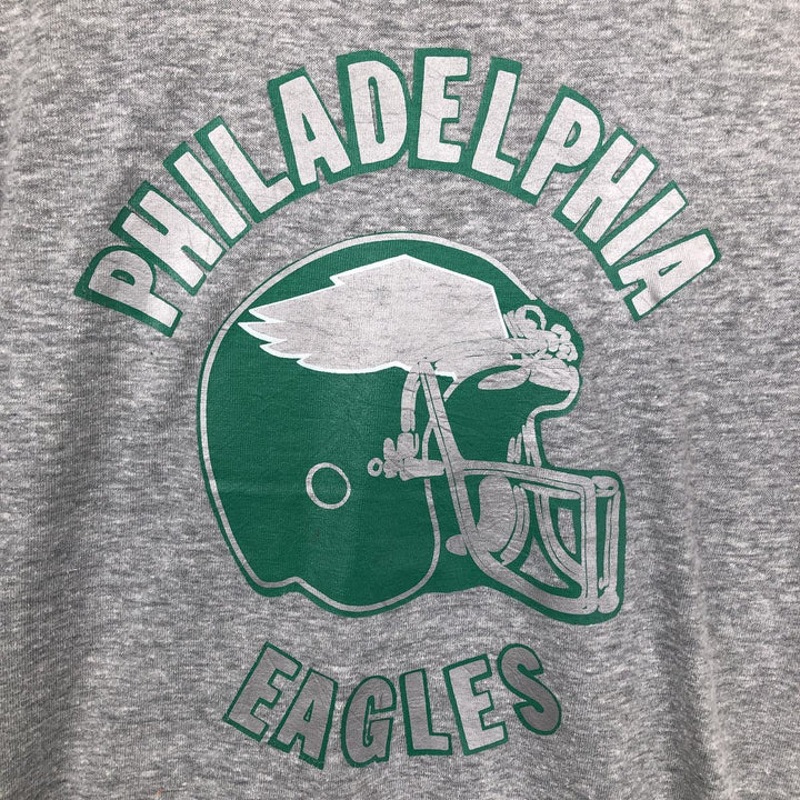 70s-80'S Hanes NFL Philadelphia Eagles Triangle Tag Logo Print T-Shirt, Made in USA, Men's Size M (approx.) cotton gray type Vintage Second Hand