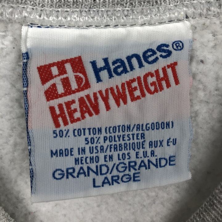 90'S Hanes Heavyweight Minnie Mouse Character Sweatshirt, Made in USA, Men's Size L (approx.), Vintage cotton gray type Vintage Second Hand