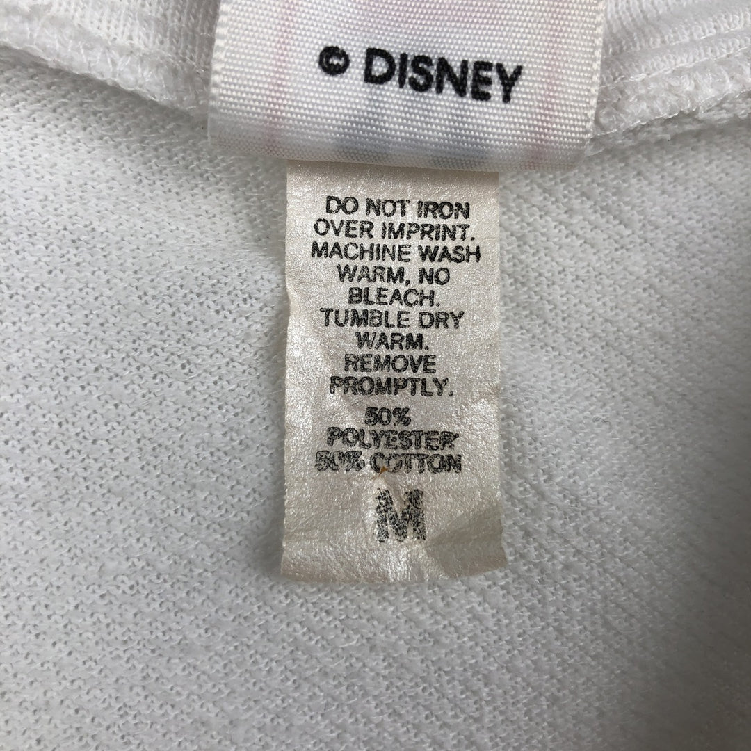 DISNEY MICKEY MOUSE Mickey Mouse Sweat Cardigan, Made in USA, Men's Size M (approx.) polyester white type Vintage Second Hand