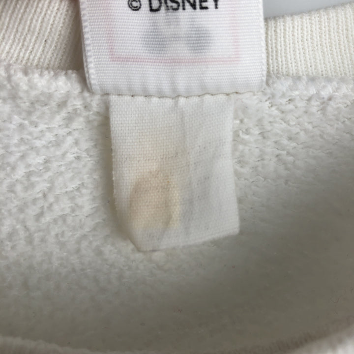 DISNEY MICKEY MOUSE Mickey Mouse Print Character Sweatshirt, Made in USA, Men's XL (approx.) unclear white type Vintage Second Hand