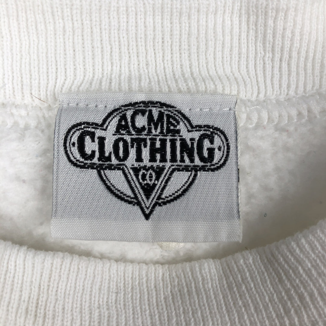 ACME LOONEY TUNES Character Sweatshirt (Men's XL equivalent) cotton white type Vintage Second Hand