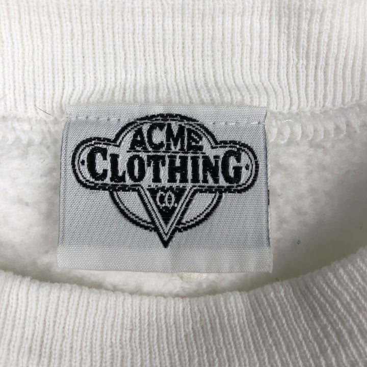 ACME LOONEY TUNES Character Sweatshirt (Men's XL equivalent) cotton white type Vintage Second Hand