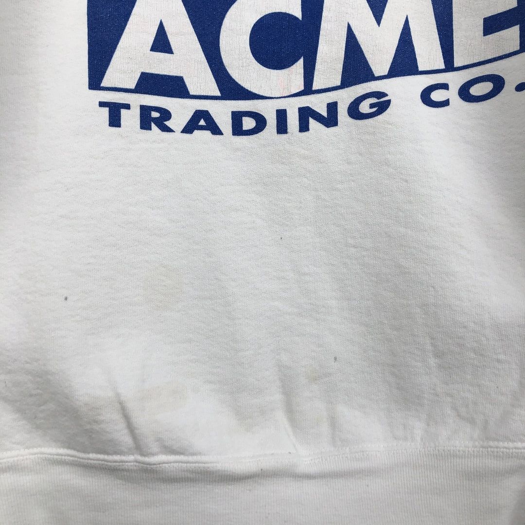 ACME LOONEY TUNES Character Sweatshirt (Men's XL equivalent) cotton white type Vintage Second Hand