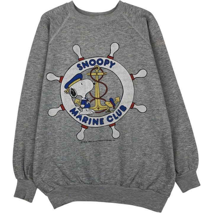 90'S Blues Snoopy Woodstock Character Sweatshirt, Men's Size XL (Equivalent), Vintage acrylic gray type Vintage Second Hand