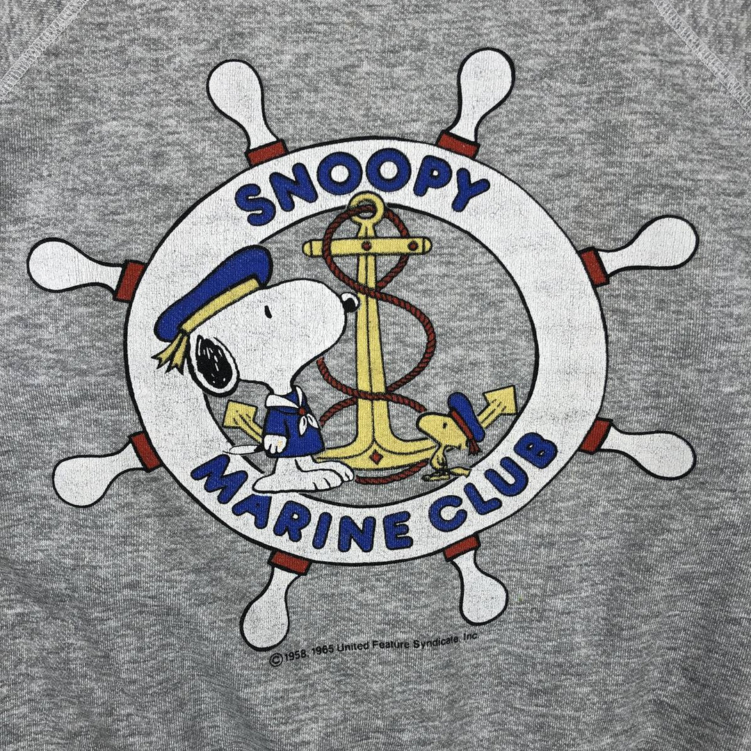 90'S Blues Snoopy Woodstock Character Sweatshirt, Men's Size XL (Equivalent), Vintage acrylic gray type Vintage Second Hand